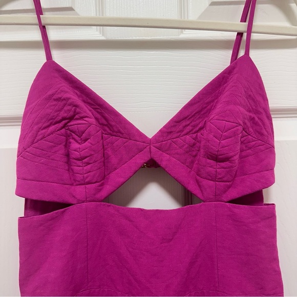 NWT ViX Paula Hermanny Francis Pink Midi Dress Size 4 - Picture 4 of 9